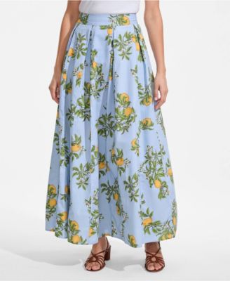 Women's Poplin Godet Maxi Skirt - Set Bottom