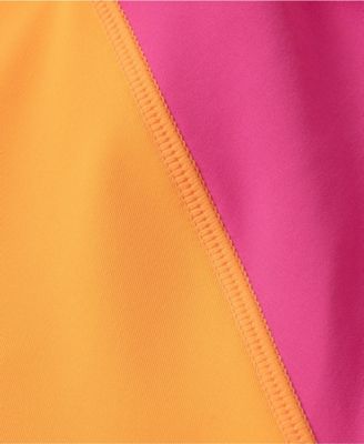 Girls Chlorine Resistant Short Sleeve Crew Neck Swim Rash Guard