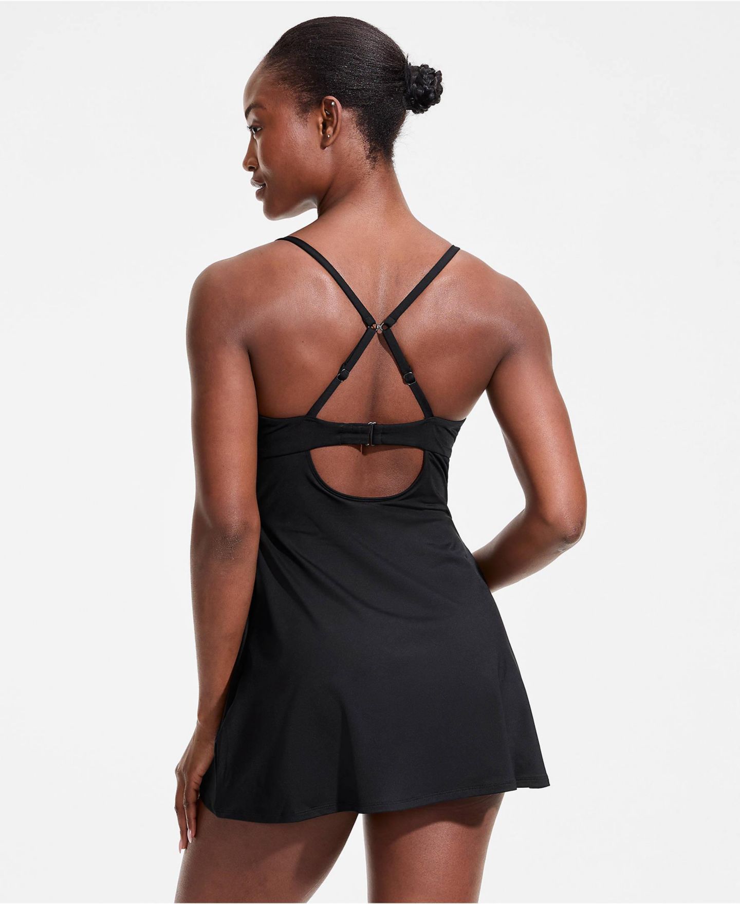 Женское платье Lands' End Underwire Lifting Swim Dress, цвет: Чёрный — фото 3