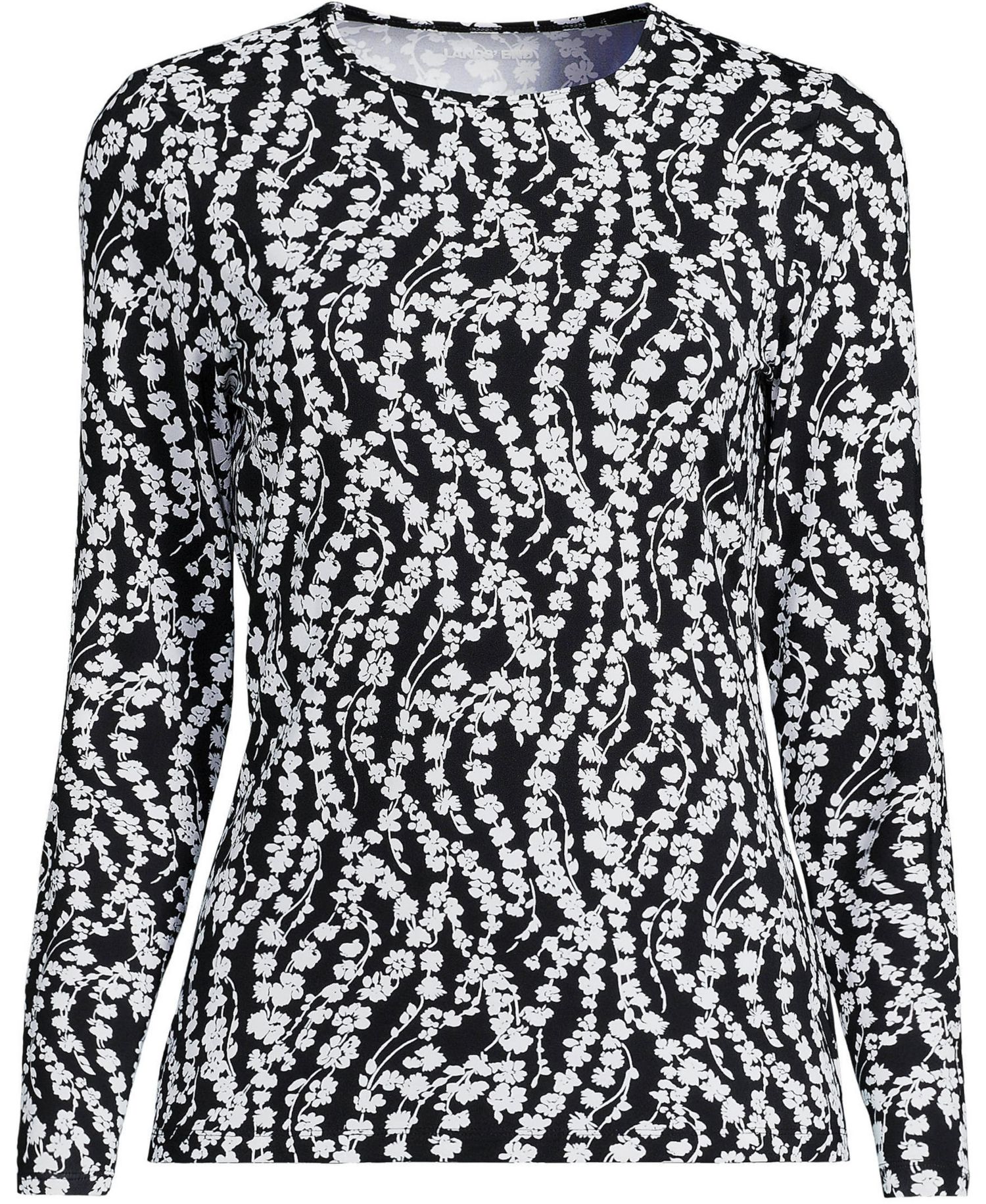 Plus Size Long Sleeve Crewneck Garden Tee - Sunshade UPF 50 Quick Dry