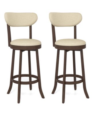 30.5'' Bar Height Chairs Set of 4 Swivel High Barstool w/ Padded Seat and Backrest