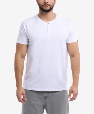 X RAY Big & Tall Basic Henley Neck Short Sleeve T-Shirt
