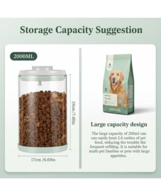 Airtight Glass Jar for Pet Food Kibble Snacks Pantry Storage