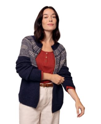Women's British Wool Yoke Stitch Cardigan