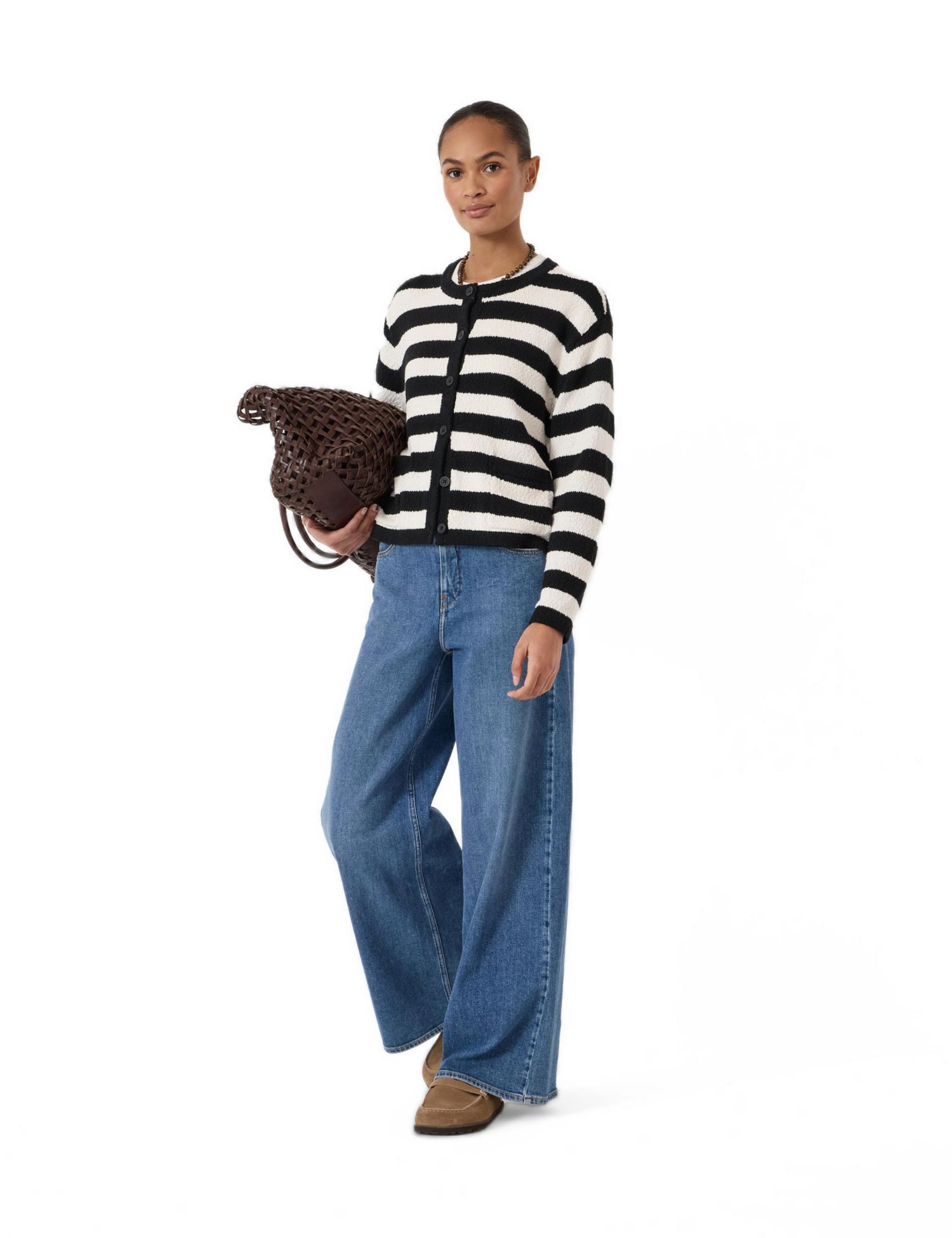 Women's Tess Textured Cotton Blend Cardigan