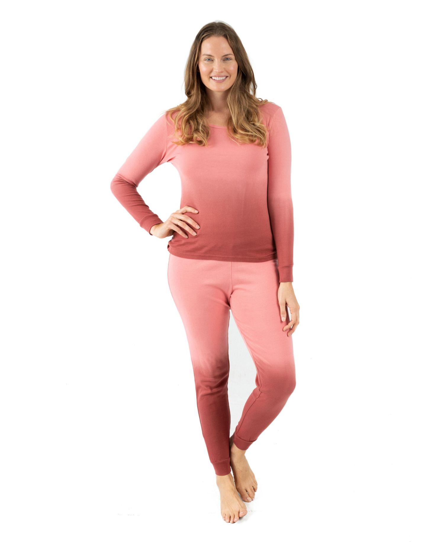 Women's Matching Family Two Piece Cotton Long Sleeve Tie Dye Pajamas