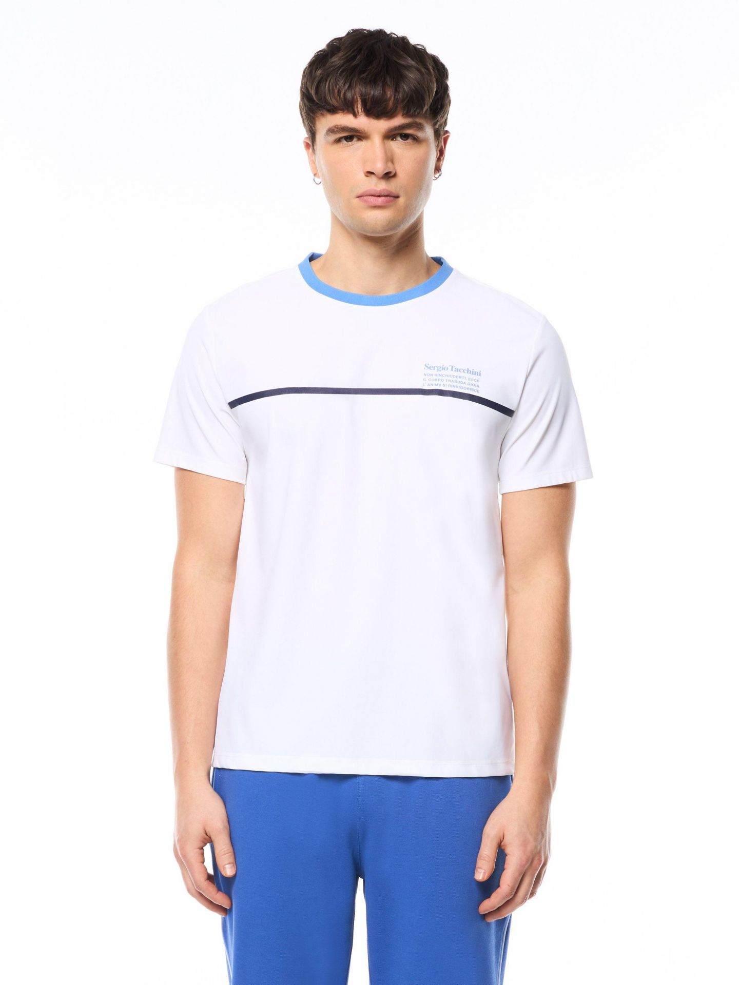 Мужская футболка Sergio Tacchini Campo Court, цвет: Яркий белый — фото 1