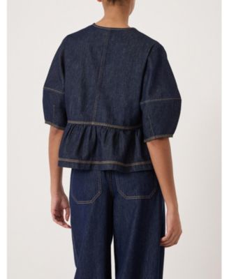 Women's Betty Barrel Sleeve Denim Top