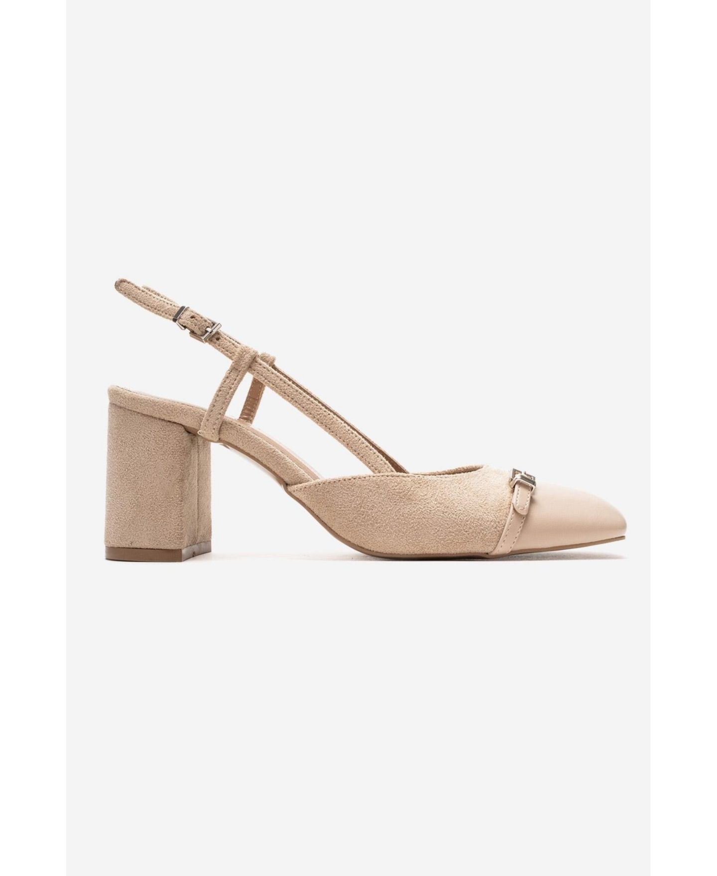 Женские туфли Prologue Shoes Desia Slingback Round Toe, цвет: Бежевый замшевый — фото 2