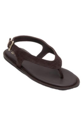 Forever and Always Shoes Women's Belinda Leather Thong Sandals