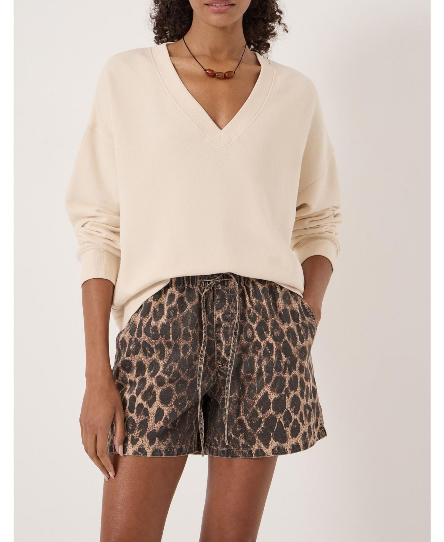 Women's Cleo V-Neck Cotton Sweatshirt