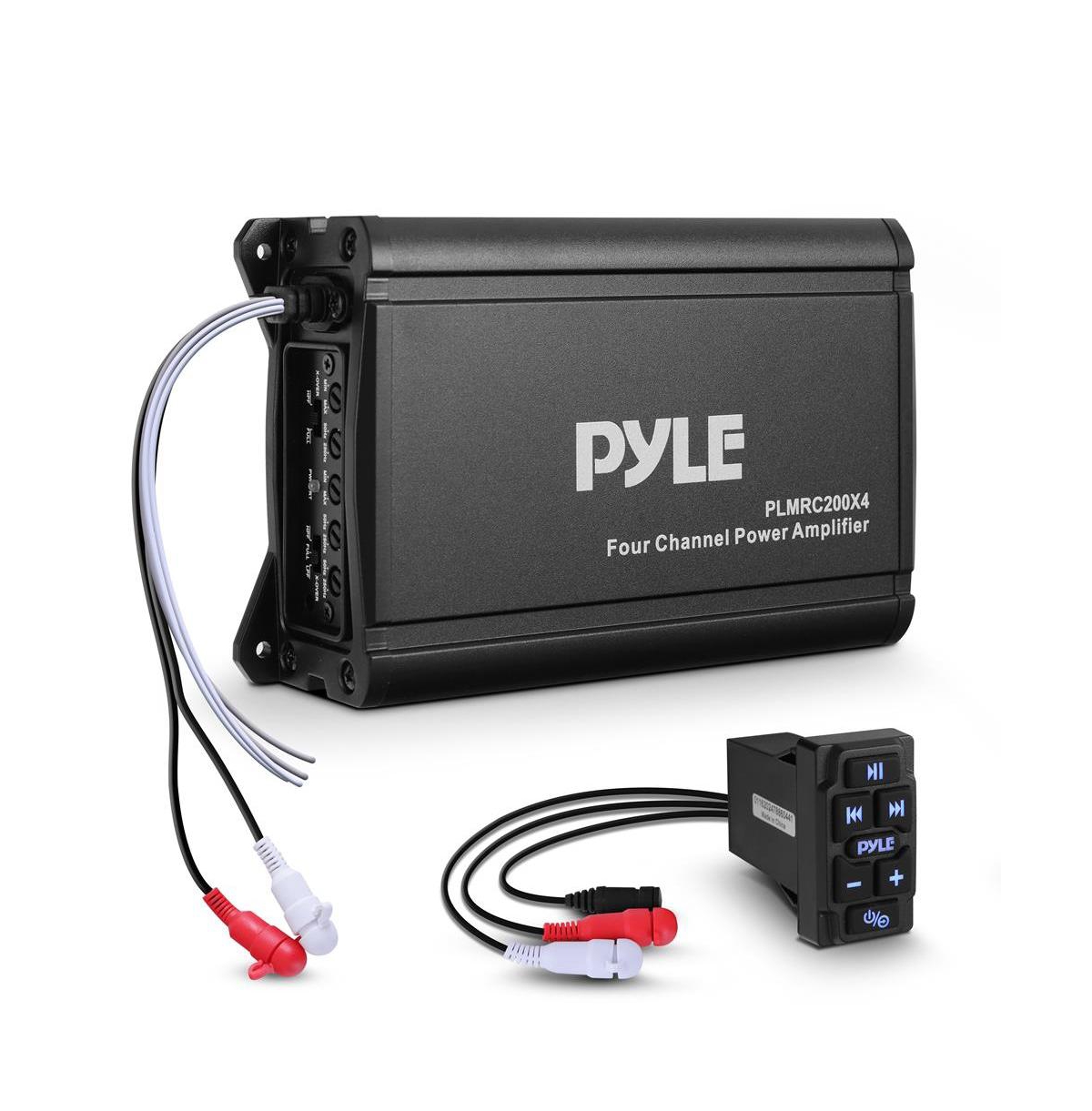4 Channel Waterproof Rated Marine Amplifier, 600 WATT Max Pro Audio Powersports Amp System Kit