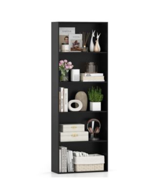 5-Tier Freestanding Storage Bookcase with Anti-Tipping Kits