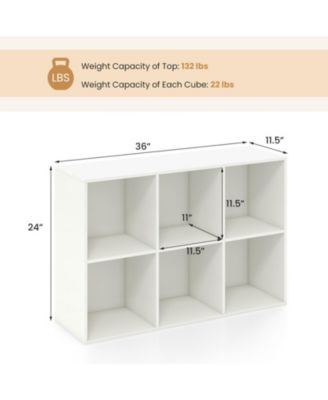 6-Cube Freestanding Bookcase with Anti-Tipping Kits