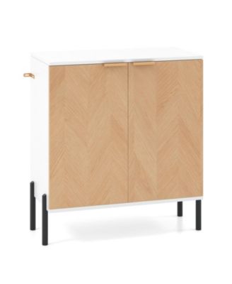 2-Door Buffet Cabinet Sideboard with Shelf and Metal Legs