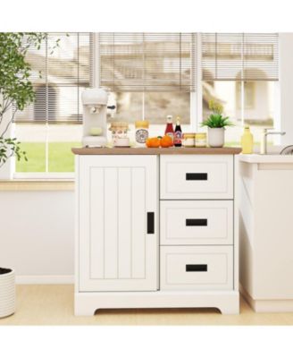 Farmhouse Sideboard Buffet Cabinet with Sliding Doors