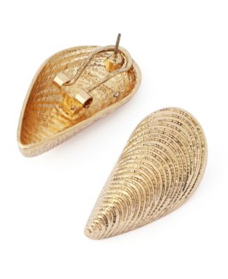 Gold Vintage Luxe Shell Post Earrings