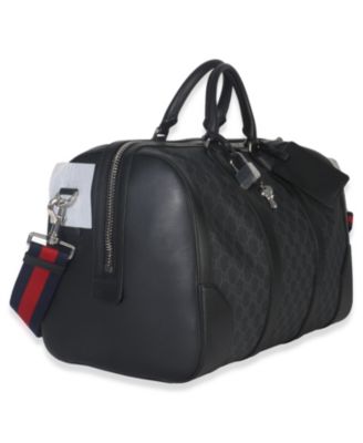 Black GG Supreme Canvas Web Duffle Bag