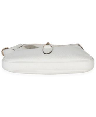 White Grained Leather Small Jackie Hobo
