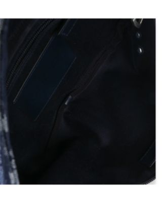 Navy GG Floral Canvas Belt Bag