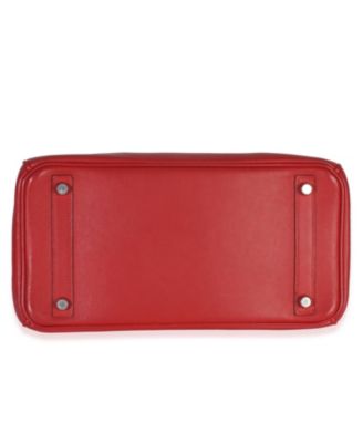 Pre-Owned HERMES Rouge Casaque Swift Birkin 30 PHW