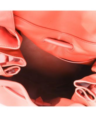 Orange Calfskin Beak Tote