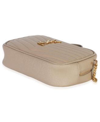 Beige Grain De Poudre Matelasse Mini Lou Camera Bag