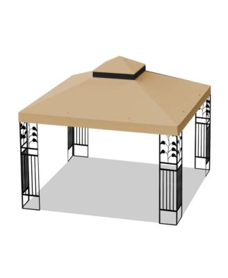 Outdoor Patio Gazebo Replacement Canopy, Double Tiered Gazebo Tent Roof Top Cover Only