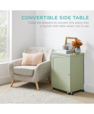 Sewing Machine Table and Desk w/ Craft Storage and Trays