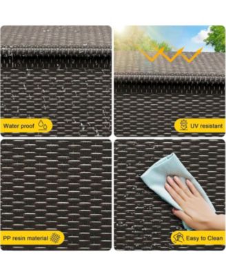 185 Gallon All-Weather Wicker Deck Box for Outdoor Storage