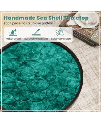 Modern Coffee End Table Sea Shell Design Mid Century