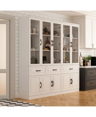 12-Shelf Wood Standard Bookcase With Adjustable Shelves Drawer