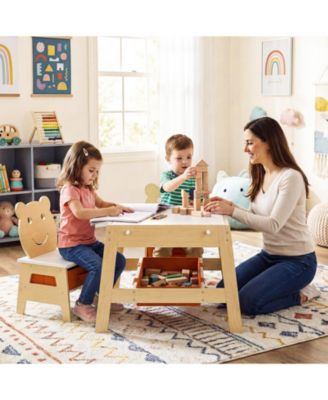 Toddler Table and Chairs Five in One Art Desk with Boards