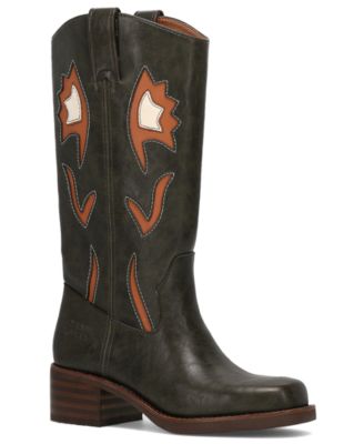 Women's Miranda Flower Stacked Heel Boots