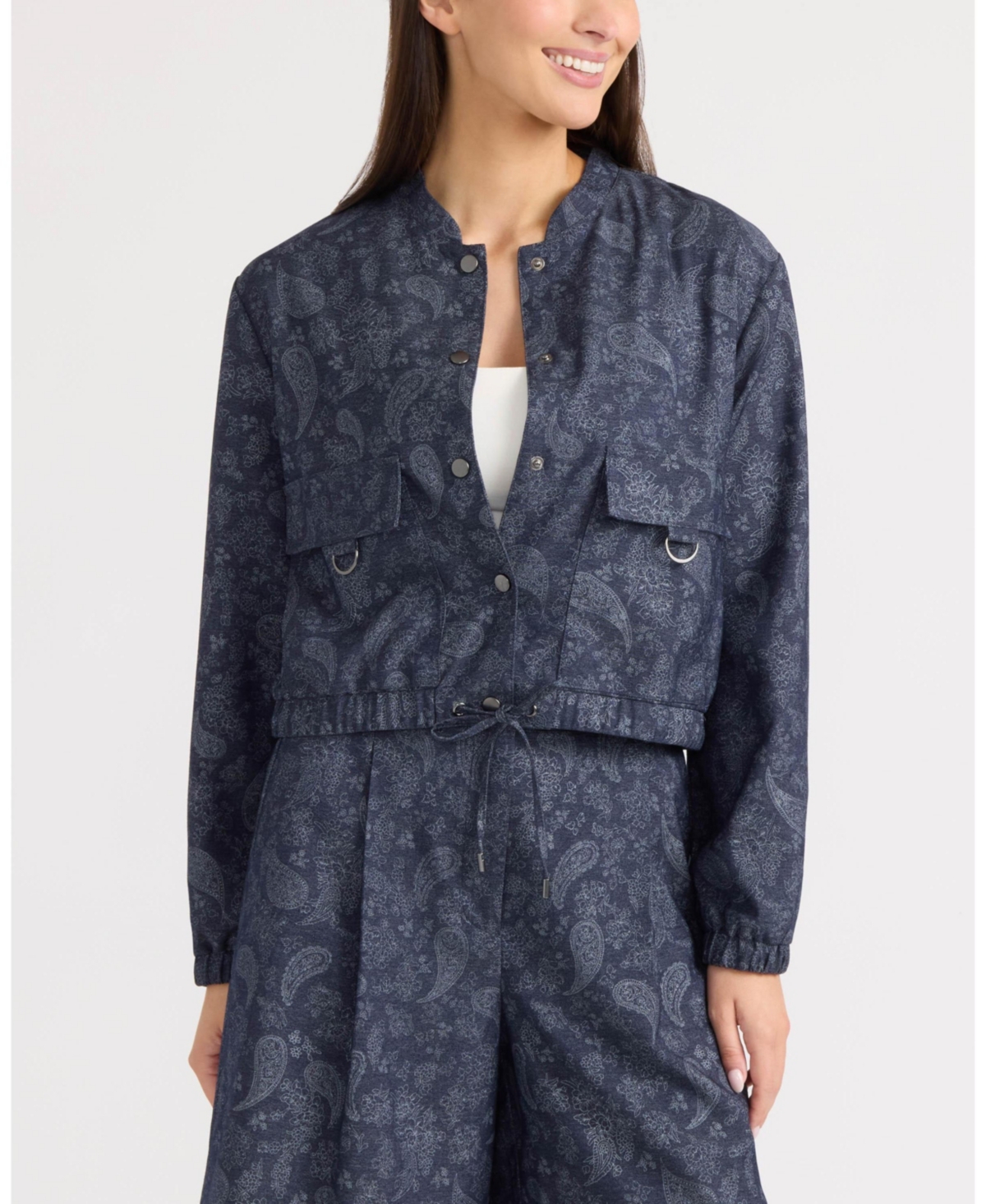 Ellen Tracy Women's Cropped Bomber