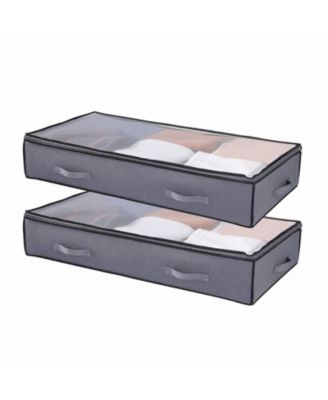 4 Pack Under Bed Storage with Clear Lids 39.2in x 19.7in x 7.1in 90L