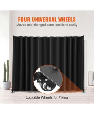 Portable Room Divider, Panel Divider with Wheels, Freestanding Privacy Screen