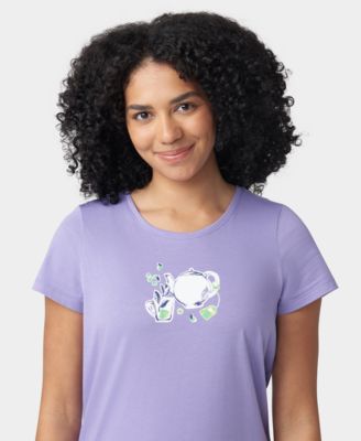 Women's Printed Short-Sleeve Capri Pajamas Set