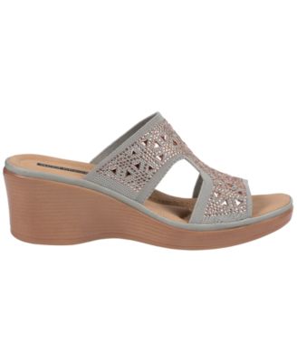 Women's Jaeya Embellished Knit Wedge Sandals