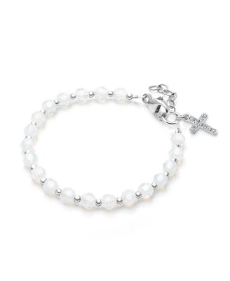 Shimmer Crystal with Cross Bracelet