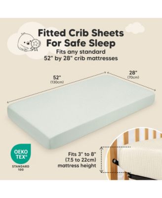 Lyra Muslin Crib Sheets for Boys, Girls, 2pk 52x28 Cotton Baby Crib Mattress Sheets Fitted, Soft, Breathable
