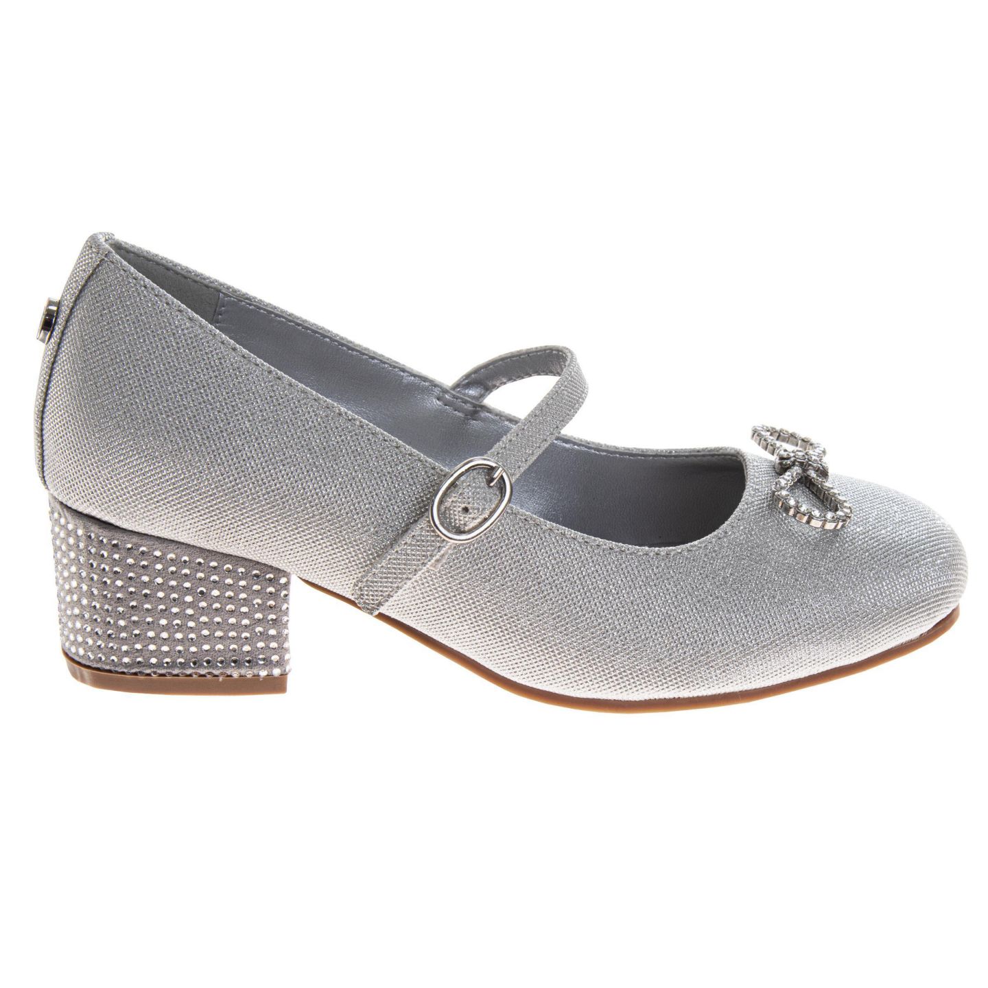 Обувь Badgley Mischka Sparkle Shoes для девочек, цвет: Серебряный — фото 2