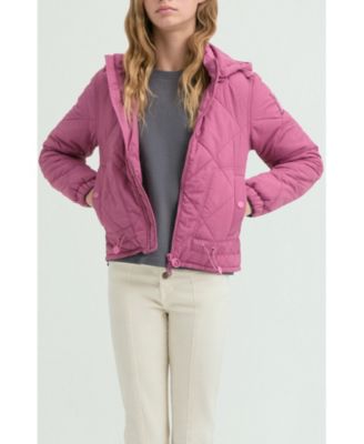 Big Girls Padded Jacket With Removable Hood