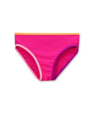 Girls Slim Chlorine Resistant Contrast Bikini Bottoms