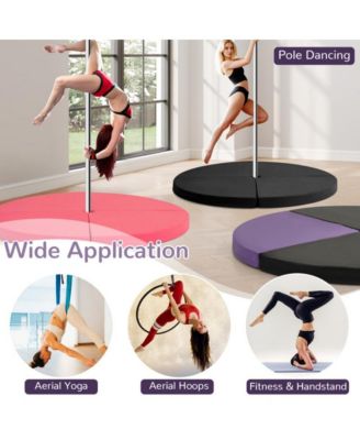 Pole Dance Crash Mat Round Portable Yoga Mat with EPE Foam