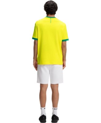 BOSS by Men's Stretch-Cotton Brazil Country Flag Logo T-Shirt