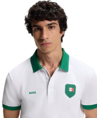 Men's Paddy Mexico Flag Trim Polo Shirt