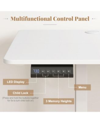63 in Electric Standing Desk with 3 Memory Heights and LED Display