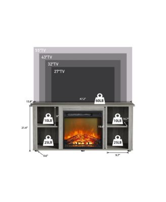 Modern Electric Fireplace TV Stand for TVs Up to 55"
