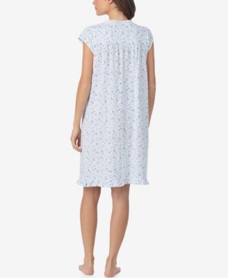 Women's Floral Print Cap-Sleeve Short Nightgown